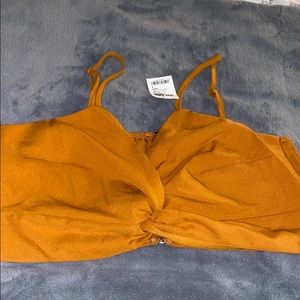 Burnt orange crop top